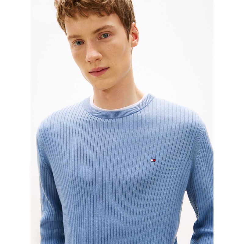Tommy Hilfiger Rib-Knit Crew Neck Jumper With Cashmere image number 2